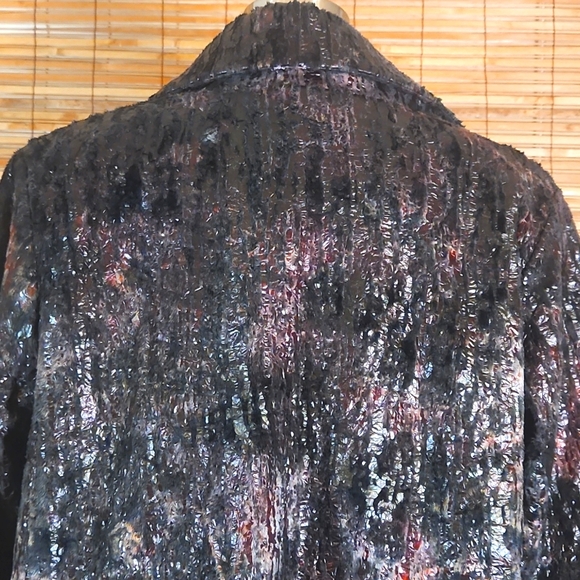 Crinkle Embossed Chenille Car Coat - Picture 9 of 12